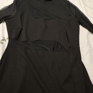 Fashion Nova Brand New Black Asymmetrical Sheath Dress